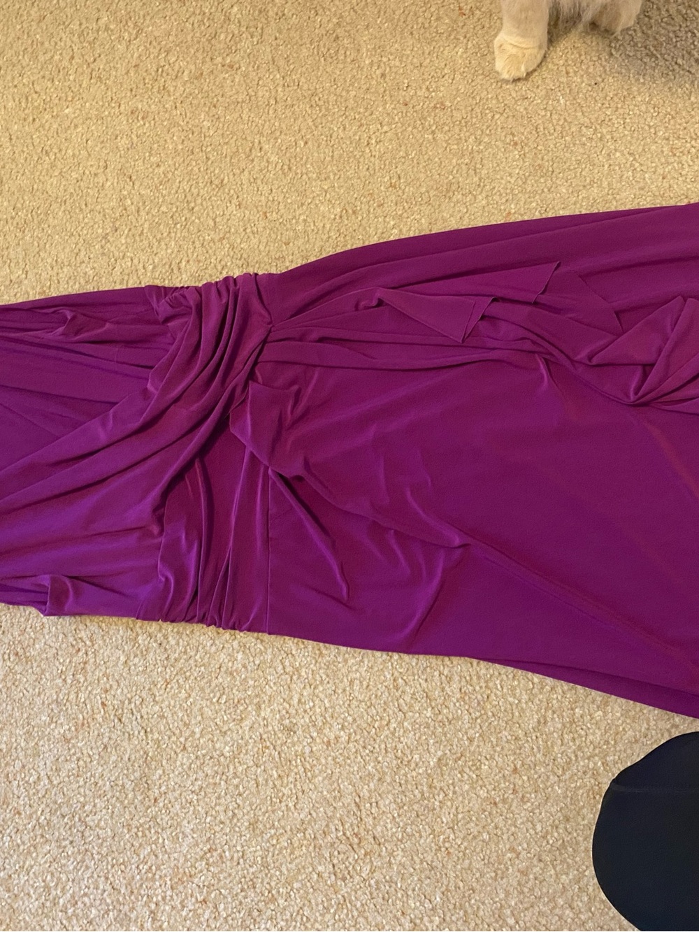 Chaps Plum V-Neck Dress